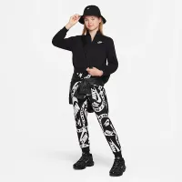 Nike Sportswear Club Fleece Big дитячі (Girls') 1/2-Zip Long-Sleeve Top колір чорний