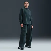 Nike Sportswear Tech Fleece женская С высокой Талией Pleated Pants цвет зеленый