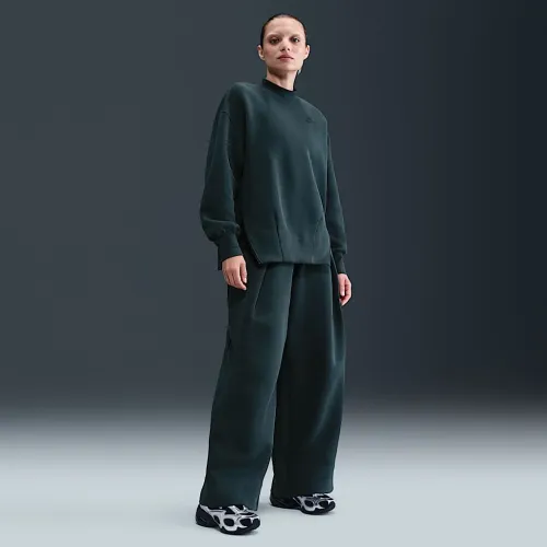 Nike Sportswear Tech Fleece жіноча З високою талією Pleated Pants колір зелений