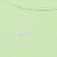 Nike One Classic жіноча Dri-FIT Short-Sleeve Cropped Twist Top колір зелений