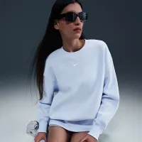 Nike Sportswear Phoenix Fleece женская оверсайз Crew-Neck свитшот синий