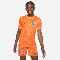 England (чоловічі Team) 2024/25 Stadium Goalkeeper Big дитячі Nike Dri-FIT Soccer Replica Short-Sleeve Jersey Orange
