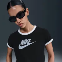 Nike Sportswear женская Short-Sleeve Ringer футболка цвет черный