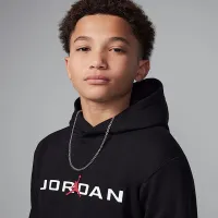 Nike Jordan Big дитячі Baseline Pullover Толстовка з капюшоном колір чорний