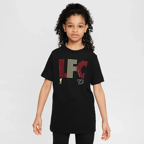 Liverpool FC Big дитячі Nike Soccer футболка колір чорний