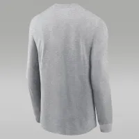 Michigan Wolverines Primary Logo чоловічі Nike College Long-Sleeve футболка колір сірий