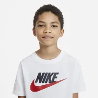 Nike Sportswear Big дитячі бавовняніфутболка колір білий