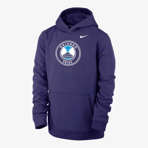 Orlando Pride Club Fleece Big дитячі (для хлопчиків) Nike Soccer Толстовка з капюшоном колір фіолетовий