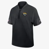 Jacksonville Jaguars Sideline Coach чоловічі Nike NFL 1/2-Zip Short-Sleeve Hooded Куртка колір чорний