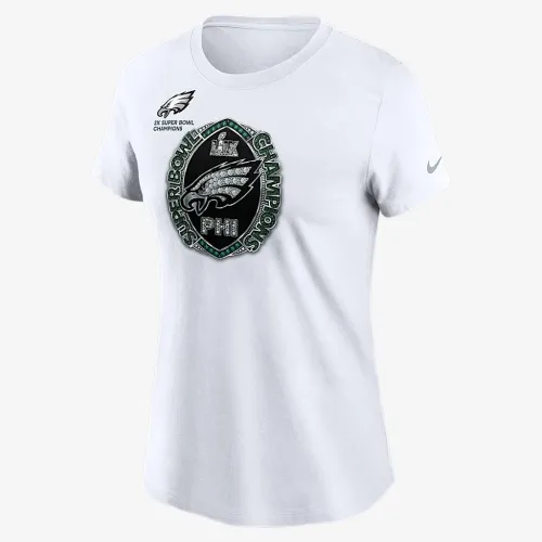 Philadelphia Eagles Super Bowl LIX Champions Multi Champs Ring женская Nike NFL футболка цвет белый