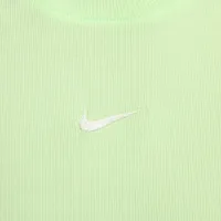 Nike Sportswear Chill Knit женская Tight Cropped Mini-Rib Tank Top цвет зеленый