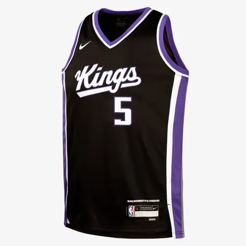 De'Aaron Fox Sacramento Kings 2024/25 Icon Edition Big детские Nike NBA Swingman Jersey цвет черный