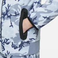 Nike Tech Fleece Big детские (для мальчиков) Camo Full-Zip Толстовка с капюшоном синий