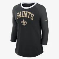New Orleans Saints жіноча Nike NFL 3/4-Sleeve футболка колір чорний
