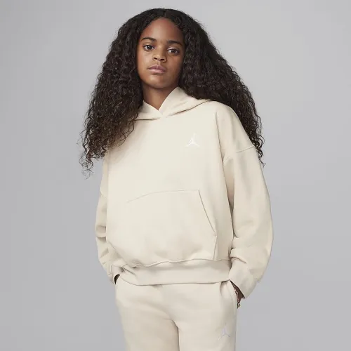 Nike Jordan Brooklyn Essentials Big дитячі Pullover Толстовка з капюшоном колір коричневий