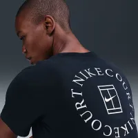 Nike Slam женская Dri-FIT Short-Sleeve Cropped Tennis футболка цвет черный