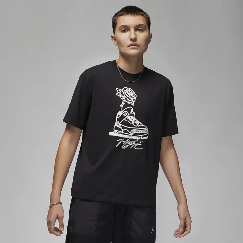 Nike Jordan Flight жіноча Graphic футболка колір чорний
