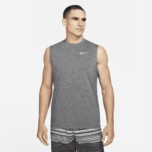 Nike чоловічі Heatheколір червоний Sleeveless Hydroguard Swim Shirt колір чорний