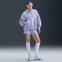 Nike Sportswear Phoenix Fleece жіноча Over-оверсайз Толстовка з капюшоном колір фіолетовий