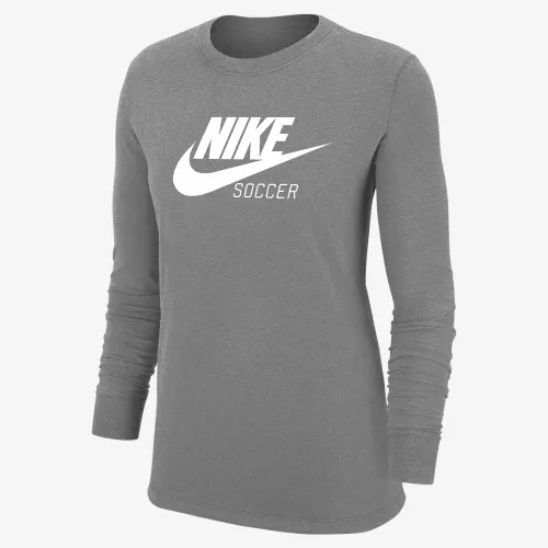 Nike Swoosh женская Soccer Long-Sleeve T-Shirt Grey
