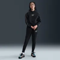 Nike Sportswear Club Fleece Big детские (Girls') Boxy Толстовка с капюшоном цвет черный