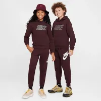 Nike Sportswear Club Fleece Big детские Pullover Толстовка с капюшоном цвет красный