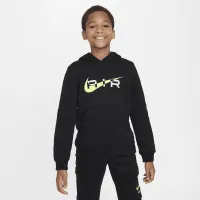 Nike Air Big детские Pullover Fleece Толстовка с капюшоном цвет черный