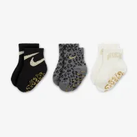 Nike Swoosh Spirit Baby Gripper шкарпетки (3 пар) колір чорний