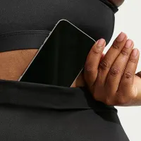 Nike One жіноча З високою талією 7/8 лосіни з кишенями(великі розміри) колір чорний