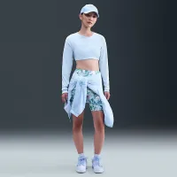 Nike жіноча Dri-FIT Cropped Long-Sleeve футболка блакитний