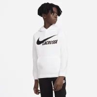 Nike Club Fleece Big дитячі Pullover Толстовка з капюшоном колір білий