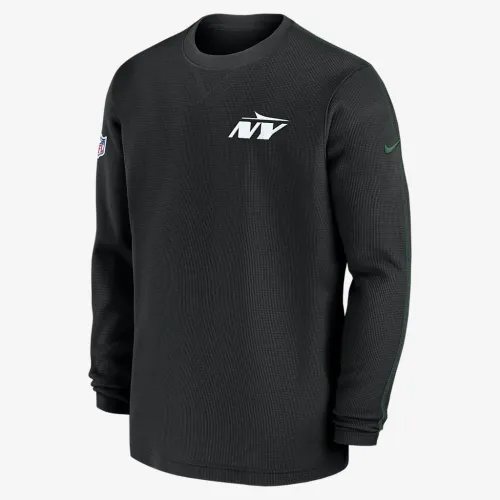New York Jets Sideline Coach Men’s Nike NFL Long-Sleeve Top колір чорний