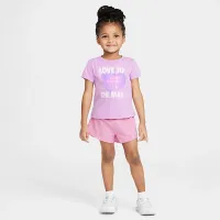 Nike Little детские Lover to the Max Graphic футболка цвет фиолетовый