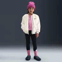 Nike Little детские Faux Fur Bomber Куртка цвет белый