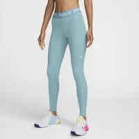Nike Pro женская Mid-Rise Mesh-Paneled лосины синий