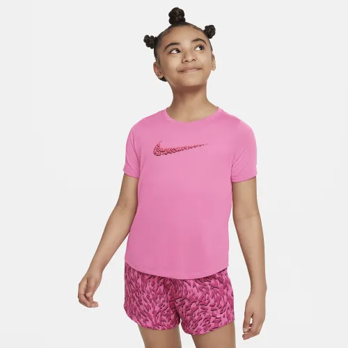 Nike One Big дитячі (Girls') Short-Sleeve тренувальні Top Pink
