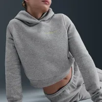 Nike Sportswear Phoenix Fleece женская Shrunken Толстовка с капюшоном цвет серый