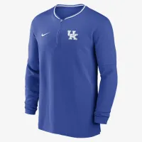 Kentucky Wildcats Sideline Coach чоловічі Nike Dri-FIT College 1/2-Zip Long-Sleeve Top блакитний