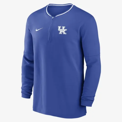 Kentucky Wildcats Sideline Coach чоловічі Nike Dri-FIT College 1/2-Zip Long-Sleeve Top блакитний