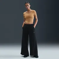 Nike Sportswear женская Mid-Rise Wide-Leg спортивные штаны цвет черный