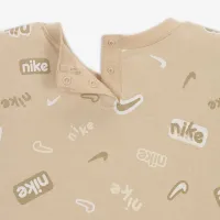 Nike E1D1 Baby Short Sleeve Short Coverall колір коричневий