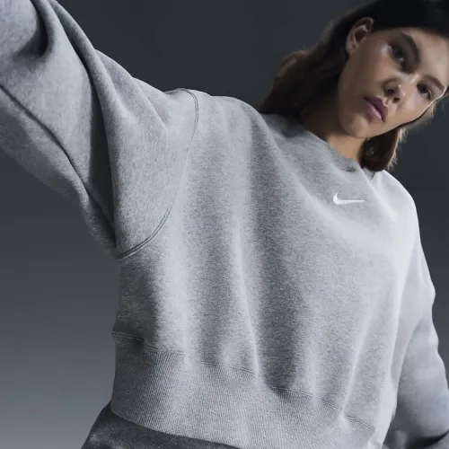 Nike Sportswear Phoenix Fleece женская Over-оверсайз Crew-Neck свитшот цвет серый