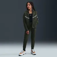 Nike Sportswear Tech Fleece Big детские (для мальчиков) Full-Zip Толстовка с капюшоном with Reflective Accents цвет зеленый