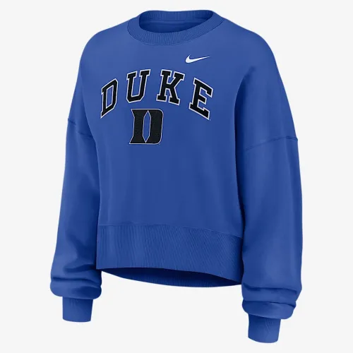 Duke Phoenix Arch женская Nike College Pullover Crew синий