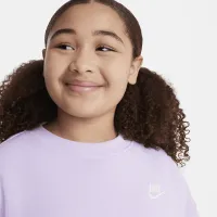 Nike Sportswear Club Fleece Big дитячі (Girls') оверсайз світшот (Extended Size) колір фіолетовий