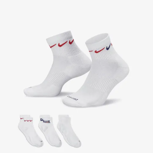 Nike Everyday Plus Cushioned тренувальні Ankle шкарпетки (3 пар) різнокольорові