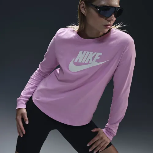 Nike Sportswear Essentials жіноча Long-Sleeve Logo футболка Pink