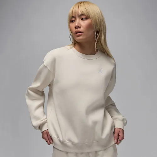 Nike Jordan Brooklyn Fleece жіноча Crew-Neck світшот колір коричневий