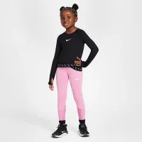 Nike Dri-FIT All Day Play Little дитячі Hemmed футболка колір чорний