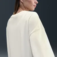 Nike Sportswear Essential женская оверсайз Long-Sleeve футболка цвет серый